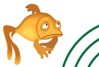 Cartoon goldfish